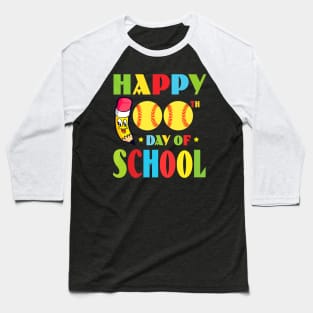 100 Days Of School Softball Player Baseball T-Shirt